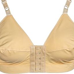 Front Open Plain Cup Bra,(Cream)-image-3