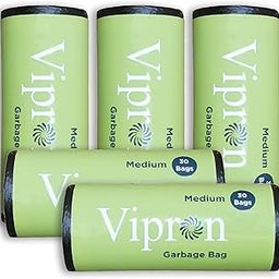 Vipron Garbage Bags (Medium) 150 Bags 19 X 21 Inches (Pack of 5) for Dustbin Bags/Trash Bag-image-57