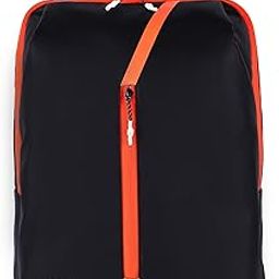 Lite 15L Water Resistant Casual Standard 3 Compartment Backpack/School Bag For Men/Women (Black/Neon Orange)-image-39