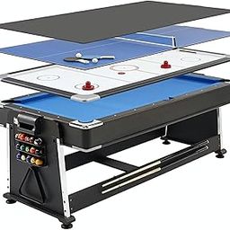KOSTEN SPORTS 7Ft 4-in-1 Multi Functional Pool Table | Billiards, Air Hockey, Table Tennis & Dining Table | Indoor Game Table for Adults & Kids | Includes Accessories-17