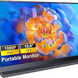 MagicRaven Portable Monitor, 15.6" 1920 * 1080P IPS Laptop Screen, 60Hz Lightweight and Slim Travel Monitor with Full-Featured USB C HDMI Port, Gaming Display for PC Switch Xbox PS3/4/5-image-89