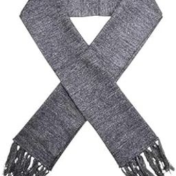 Winter Woolen Self Design Dark Grey Scarf/Stole/Shawl/Muffler For Unisex (Free Size)-image-99