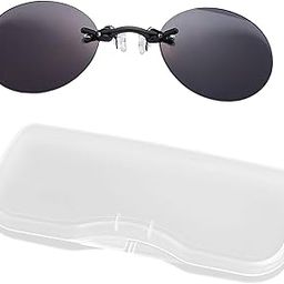 The Style Sutra Clip On Nose Sunglasses with Carry Case Rimless Sun Glasses for Unisex Black Gray| Womens Accessories | Sunglasses & Fashion Eyewear-37