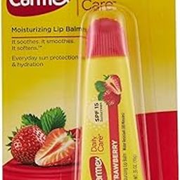Carmex Daily Care Lip Balm Strawberry SPF 15, 0.35 oz (Tube in Blister Pack)-image-61