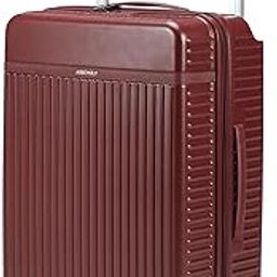Hard-Sided Large Check-In Luggage - 110 Litres | Premium Wide Handle Polycarbonate Trolley Bag 75 Cms With In-Built Tsa Lock | Silent 8 Wheels - Rover (Wine Red, Spinner Wheels)-0