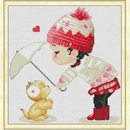 LOOM TREE® Little Girl - Dimensions Stamped Cross Stitch Kits Embroidery Crafts 11CT | Needlecrafts & Yarn | Embroidery & Cross Stitch | Hand Embroidery Kits | Cross Stitch Kits-18