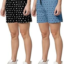 Women's Regular Shorts | Ultra-Soft Fabric | Elastic Waistband for Comfort | Trendy Design for Casual Nightwear| Pack of 1-image-42