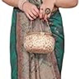 HEM's Banarasi Organza Saree For Women with Rich Zari Woven Border & Diamond Pattern | Comes with Unstitched Blouse Piece | Festive Ethnic Saree for Wedding, Party, Functions, and Festival-image-1