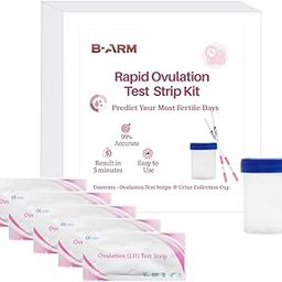 B-Arm Rapid Ovulation Test Strip Kit for Women with 5 Strips & 1 Reusable Container| 99% Accurate & Quick Results in 5 Mins| At Home Fertility Kit| Monitors 5 Most Fertile Days for Planning Pregnancy-image-68