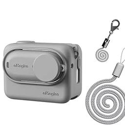GetZget® Silicone Protective Cover with Lanyard for Insta360 Go 3 Dust Proof and Sctrach Proof Case Accessories(Grey)-image-112