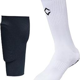 Anti-Slip Football Socks with Shinguard Supporter, Runner Grip Socks & Supporter For Men &Women (WHITE, CALF LENGTH)-image-28