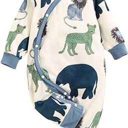 Boys Polyester And Spandex Animal Print Full-Sleeve Bodysuit in Multi Color-image-19