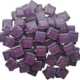 Art Mosaic Art Craft Tile Set for Wall Art, Decorative Glass Mosaic Tiles, Square Shape, Purple (200gms per Packet pcs: 80-92 pcs) (Coverage : 6 x 6 Sq Inches.)-image-46