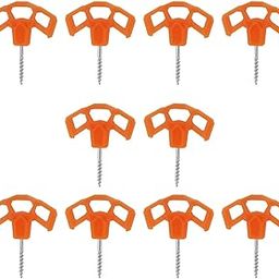LOOM TREE® 10Pcs Camping Deck Nails Lightweight Tent Stakes for Outdoor Climbing Hiking Orange | Outdoor Sports | Camping & Hiking | Tents & Canopies | Tent & Canopy Accessories-image-54