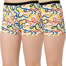 Women's Printed Micro Modal Boyshorts Panties | Soft & Breathable Underwear | Combo Pack of 2-image-65
