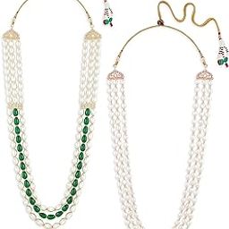 Combo of 2 Green Beaded Traditional Multilayer Necklaces For Women-ZPFK21380-image-62