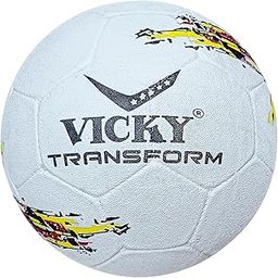 Vicky Transform Germany Football Rubber Moulded Stitched Butyl Bladders Soccer Ball for Seniors Beginners Recreational Training Matches - White,(Needle Included)-image-40