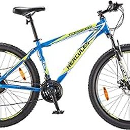 Hercules TOP GEAR-A27 R1 Mountain Cycle with Shimano Gears|27.5T|Speed Bike with Front Suspension, Disc Brake Bicycle for Boys Mountain Bike|Ideal for 13+ Years, Unisex, Frame:17inch|Matte Bright Blue-picture-31