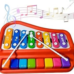 Toydots Xylophone for Kids, 2-in-1 Music Set, 8-Scale XyloPiano & Keyboard Toy for Boys, Girls, Toddlers, Ages 3+ Interactive, Durable, Safe, Colorful Musical Instrument for Early Development.-picture-5