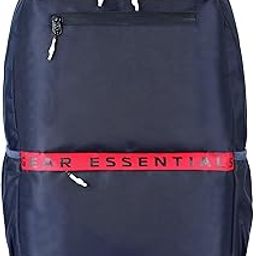 LOGI-Q 27L Medium Water Resistant 5 Compartment Laptop Backpack/Backpack/Office Bag with Trolley Sleeve for Men/Women (Navy-Red)-image-31