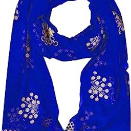 Heavy Embroidered Work Chiffon Dupatta for Womens & Girls With Fancy Lace-image-71