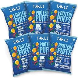 Taali Jowar & Protein Puffs | 60 gm (Pack of 6) | Masala Mania | Healthy Roasted Tasty Snacks, Ready to eat | 100% Veg., Gluten free products, No Cholesterol, No Trans-Fat-image-16