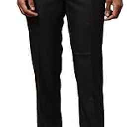 Men's Poly Viscose Blend Structure Pattern Slim Fit Flat Front Formal Trouser-image-80