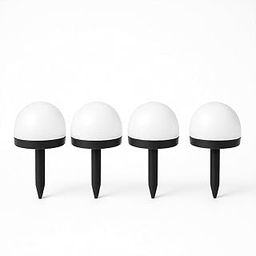 PremiumAV Solar Dome Garden Lights – Set of 4 Outdoor Waterproof LED Pathway Lights for Yard, Patio, Driveway, Walkway, Landscape & Lawn Decoration-image-3