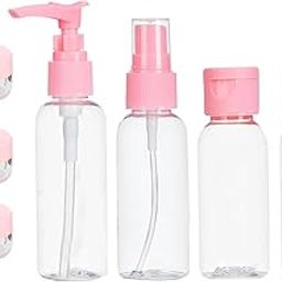 COOFANDY Travel Bottles Set, 7 Pcs Clear Plastic Refilling Containers Kit Empty Jars with Clear Toiletries Bag Leak-Proof for Cosmetics Shampoo Lotions Conditioner Liquid Creams-35