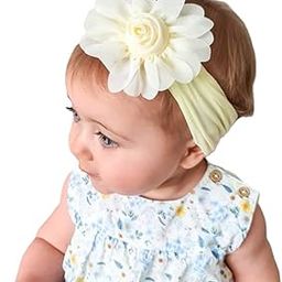 SYGA Baby Headband, Rosebud Nylon Stretchable Soft Elastic Combination Hairbands For Newborn Infant Toddler Kids 0-3 Year (Beige)-image-74