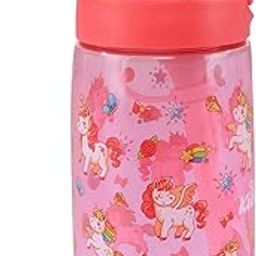 Smily Kiddos Sipper Bottle Flip Plastic Drink Bottle 450 ml - Unicorn Theme Pink |Anti-Leak| cap lock design| Water Bottle for Kids and Toddlers|-image-58