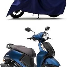 RS ENGLAND - Two Wheeler - Bike Cover for Yamaha Fascino 125 Fi Hybrid Scooty Bike Cover with Water-Resistant and Dust Proof Premium 190T Fabric_Navy-image-87