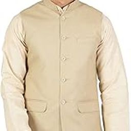 Mens Polyester Cotton Plain Modi Nehru Jacket-image-62