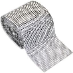 Embroiderymaterial 12CM Plastic Pearls Ribbon Trim Lace Border for Embroidery, Craft and DIY Making 1 Roll (Silver, 9 Meters)-image-21