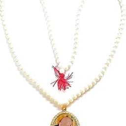 jai GURUJI SWAROOP OVAL SHAPE PENDANT WITH PEARL MALA FOR MEN AND WOMEN (PACK OF 1)-image-14