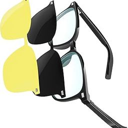 Smart Glasses - UV400 Protection Anti Blue Light Bluetooth Sunglasses with Voice Assistant, Magnetic Lenses for Hands-free Hearing Experience, Audio Glasses for Men and, Black, Talla única-image-50