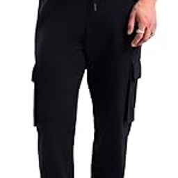 Bewakoof Air 1.0 Men's Solid Oversized Fit Terry Cargo Joggers-image-14