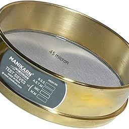 MANIKARN Test Sieve 8 inch (Diameter 200 mm) 45 micron stainless steel Mesh with Brass Frame (ASTM No. 325)-image-32