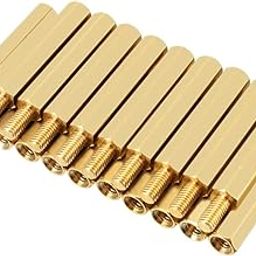 DealMux 20pcs M3 25+6mm Female Male Thread Brass Hex Standoff Spacer Screws PCB Pillar-image-74