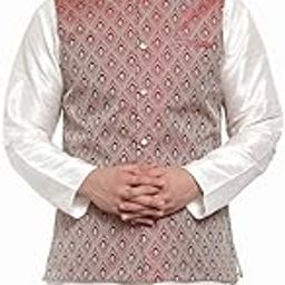 Men's Woven Jacquard Nehru Jacket.-picture-27