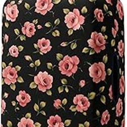 20 Inch Trolley Bag Cover – Durable Polyester Fabric with Flower Print Luggage Cover for Suitcase | Small Size Stretch Protective Trolley Cover-image-42