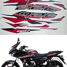Pulsar 220f Black Bike Sticker & Decal for Bike 2025 Model (Red)-image-4