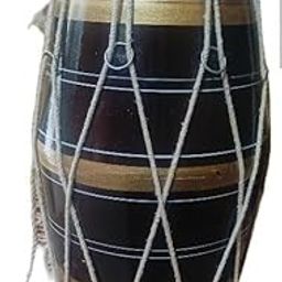 Dholak Musical Instrument for Kids, Brown and Golden-image-36