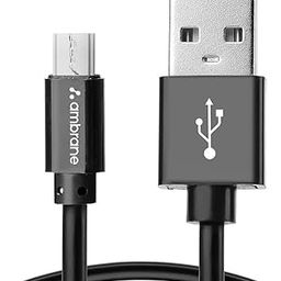 Ambrane 2.4A Fast Charging Output Cable with Micro to USB for Mobile, Neckband, True Wireless Earphone Charging, 480mbps Data Sync Speed, 1m Length (ACM - AZ1, Black)-8