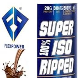 FLEXPOWER ISO Ripped Whey Protein Powder for Lean Muscle Gain – 100% Isolate, Fat Burner, CLA & L-Carnitine, Zero Sugar, Low Carb – Fast Absorption Post Workout SupplementIso Ripped Coffee-1kg-image-35