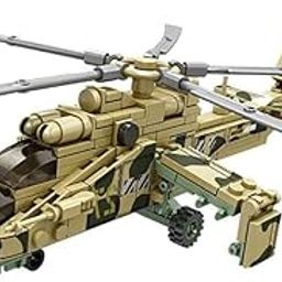 Mossio Combat Helicopter Trainer Aircraft Building Block Set Multicolor Military Army Brick Kit Includes Assembled Helicopter for Children and Adults-image-3