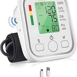 BP Monitor Fully Automatic Blood Pressure Machine to Check Digital Accurate Level for Home Monitoring Device with Talking Function,Large Display + Cuff Kit (White)-image-15