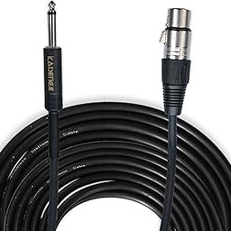 Kadence Mic Cable - Female XLR to Jack 6.35mm Microphone Cable - Mic Cord for Dynamic Microphone - 16.4 FT/ 5 Meters-16