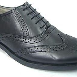 Safety Shoes : Leather Formal Brogue Shoes with Steel Toe, Memory Foam Footpad & Anti Skid, Heavy Duty Rubber Sole.-image-5