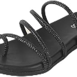 metro Women'sEmbellished Strappy Flats-picture-38